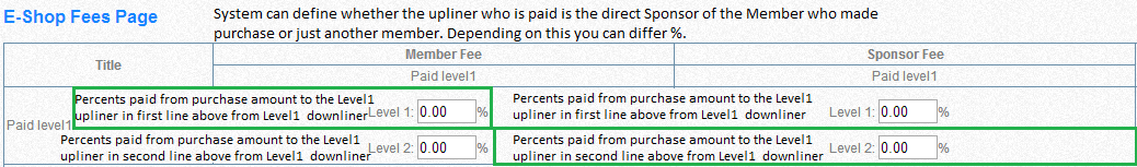 MLM Builder script - Eshop Fees Forced Mode