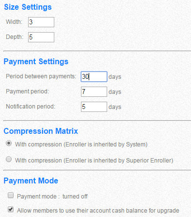 MLM software forced mode settings